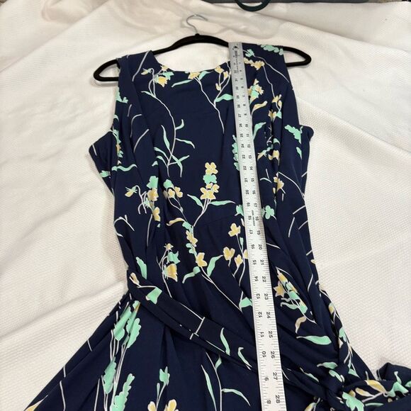 Charter‎ Club Navy Blue Floral Sleeveless Midi Dress 3X - Picture 7 of 11